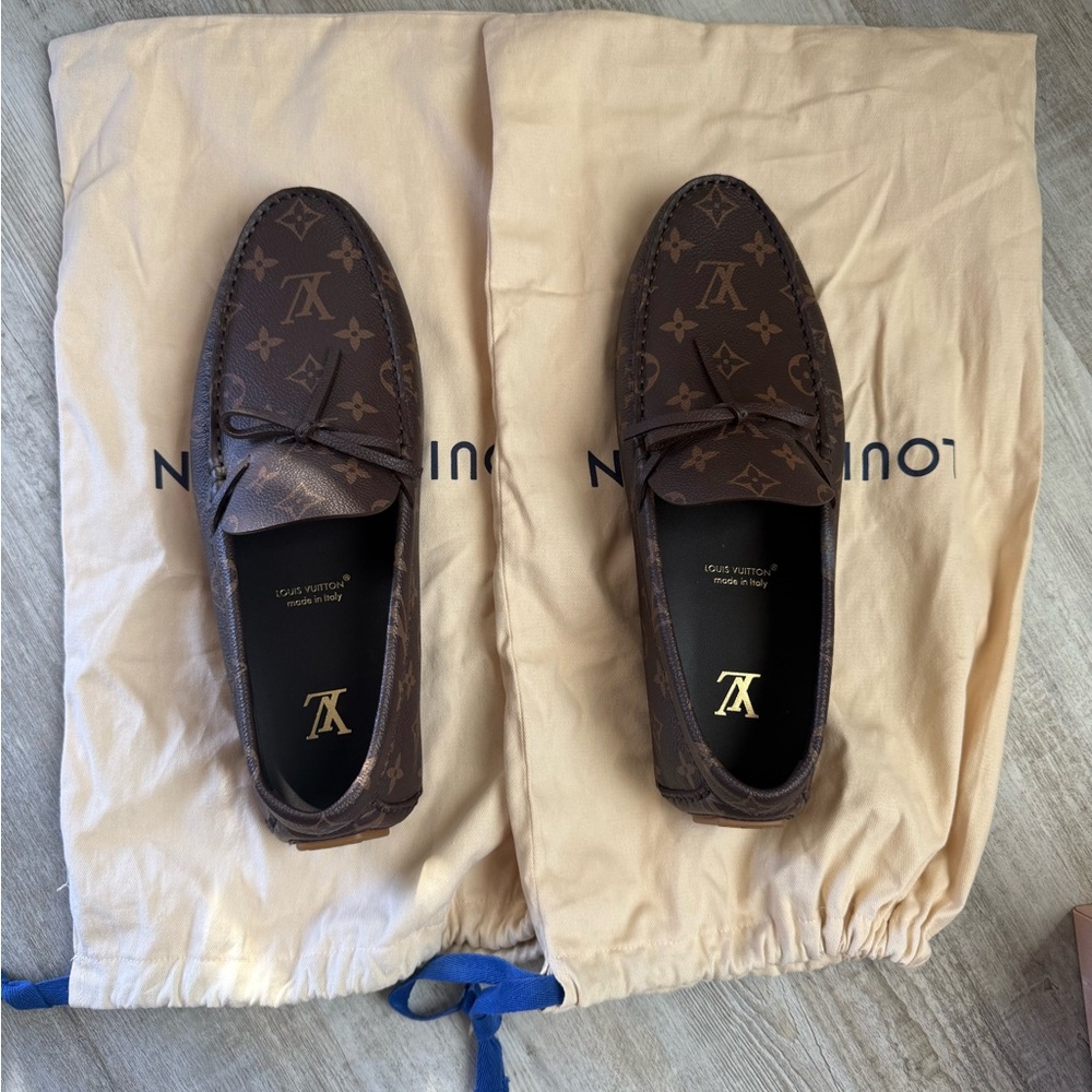 Louis Vuitton Dark Brown Monogram Loafers - Picture 6 of 7